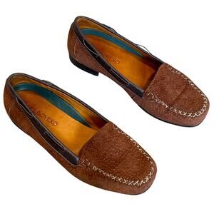 EL BOYERO Leather Suede Loafers Flats shoes Women's Size 7